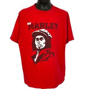 Vintage 2001 Bob Marley t-shirt red short sleeve Zion rootswear sz med